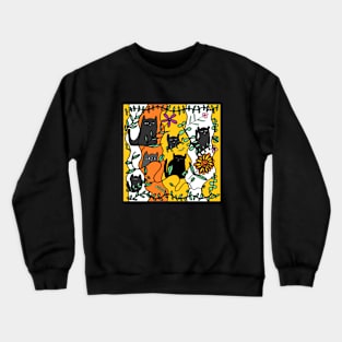 Forest of cats, black cat Crewneck Sweatshirt